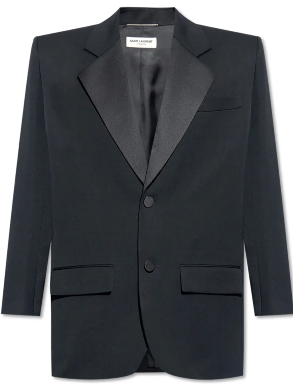 Saint Laurent YSL Runway Oversize Cashmere Wool Tuxedo Blazer Jacket